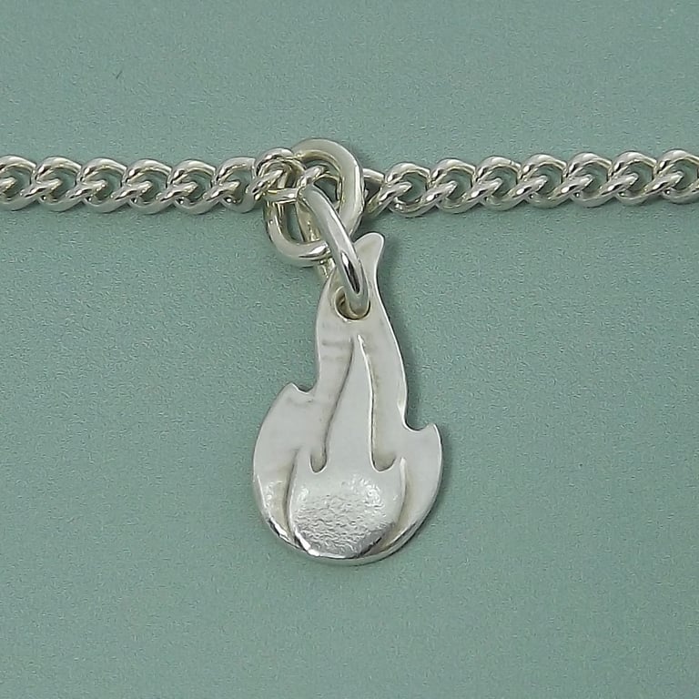 Sterling Silver Flame Anklet - Renewal & Transformation Jewellery