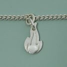 Sterling Silver Flame Anklet - Renewal & Transformation Jewellery