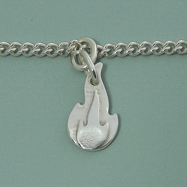 Sterling Silver Flame Anklet - Renewal & Transformation Jewellery