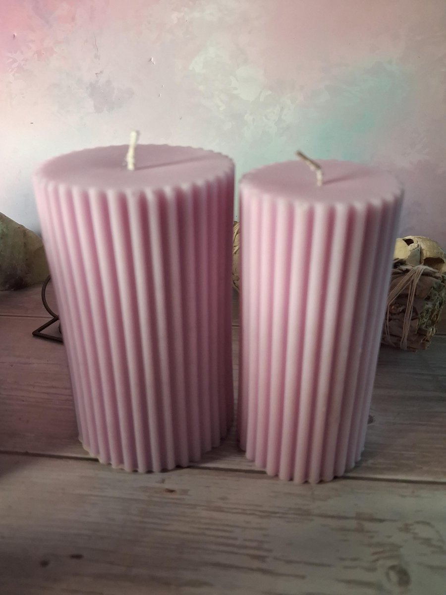 Handmade Kerasoy Wax Pillar Candles