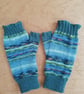 Fingerless Gloves - Hand Knitted - Monet Water Lillies  - Image 6