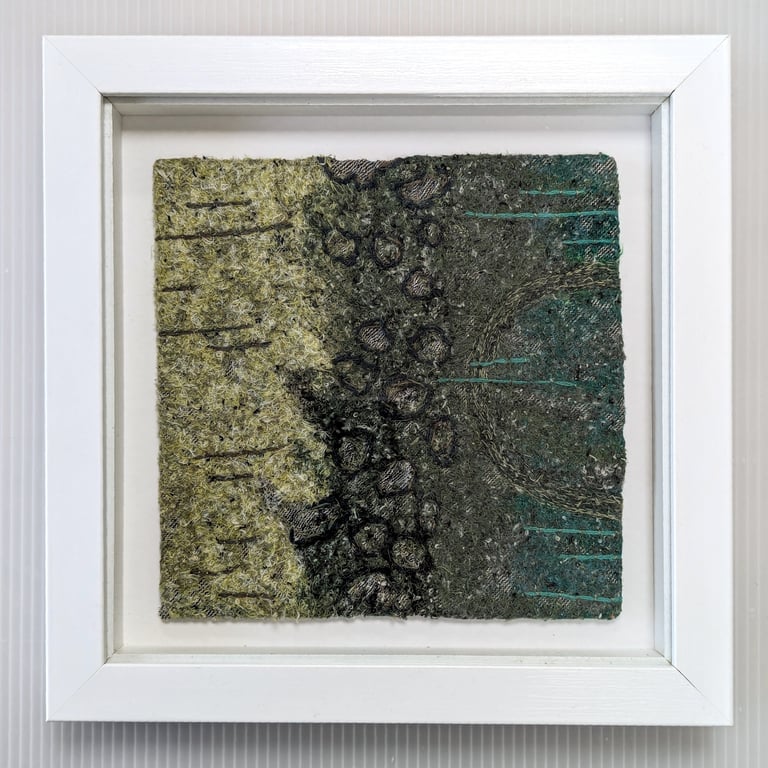 Woodland Walks Textile Art: - FRAMED