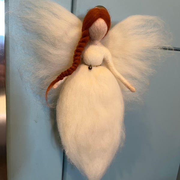 Felted Fairy. Christmas Angel. Red hair