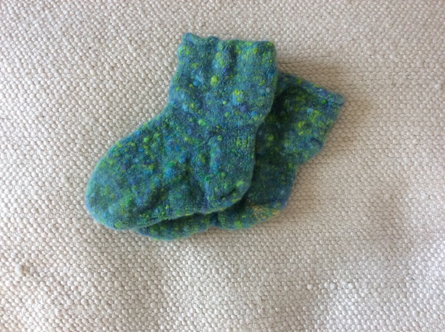Funky felted socks