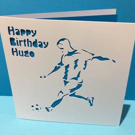 Football Card - Paper Cut Card for Dad's Birthday, Father's Day etc...