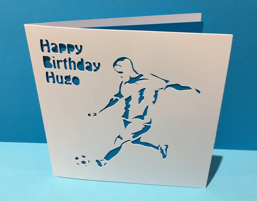 Football Card - Paper Cut Card for Dad's Birthday, Father's Day etc...