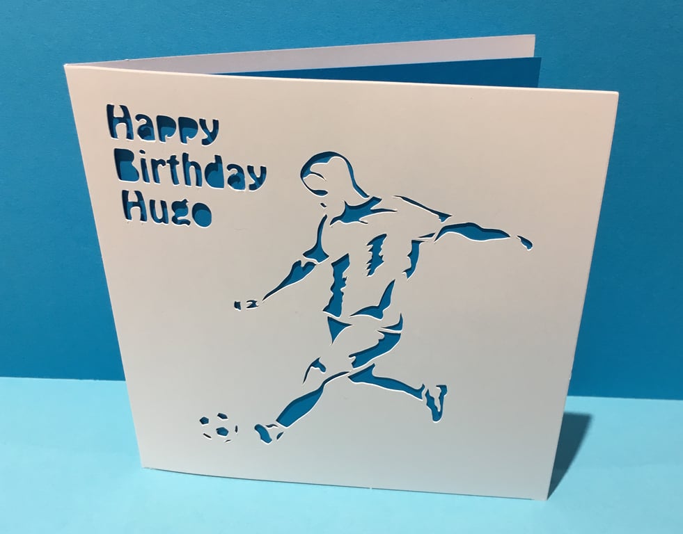 Football Card - Paper Cut Card for Dad's Birthday, Father's Day etc...