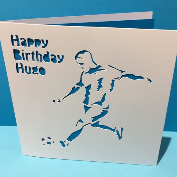 Football Card - Paper Cut Card for Dad's Birthday, Father's Day etc...