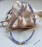 Designer AA Tanzanite & Ethiopian Wello Opal Sterling Silver Necklace - Image 3