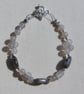 Black Labradorite & Grey Agate Gemstone Beaded Chakra Bracelet "Emilia" - Image 5