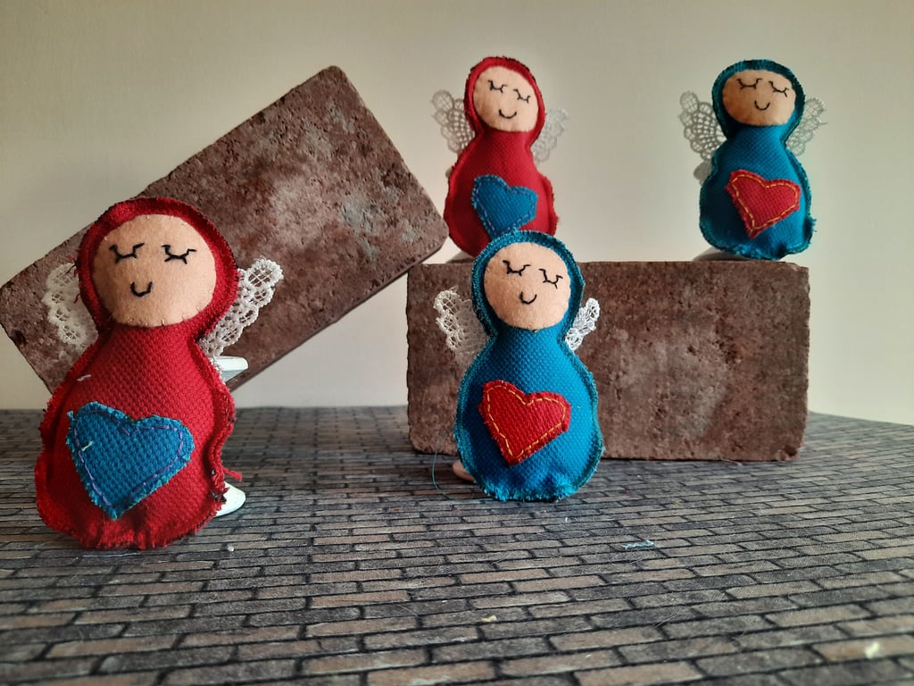 Angel  Lavender Bags - Heart Embellishment