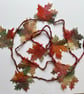 Autumn Maple Leaf Leaves Embroidered Christmas Garland Bunting Decorations