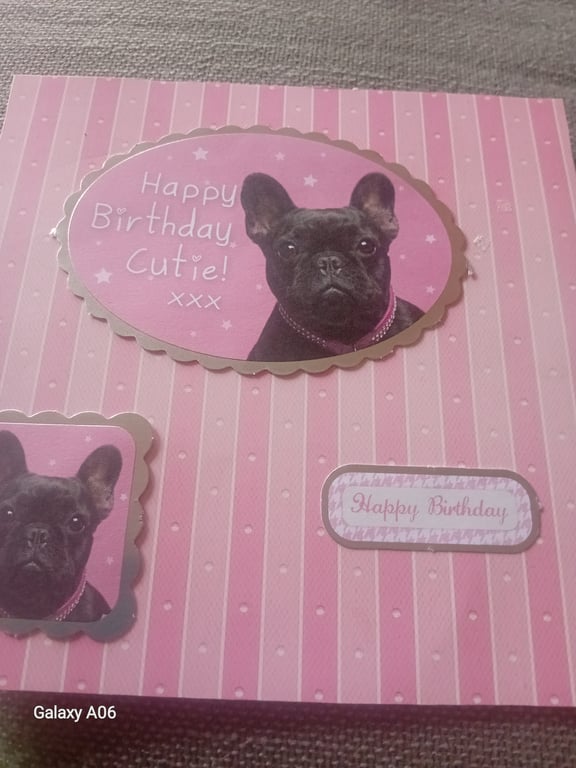 Dog Cutie Birthday Card Handmade 