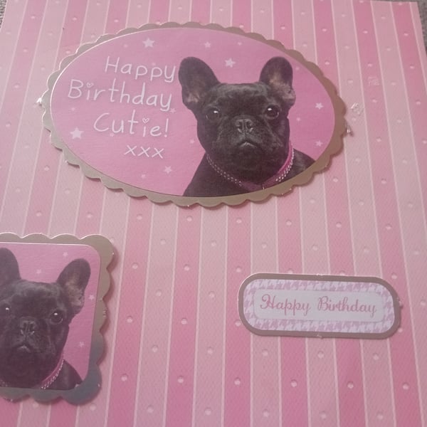 Dog Cutie Birthday Card Handmade 