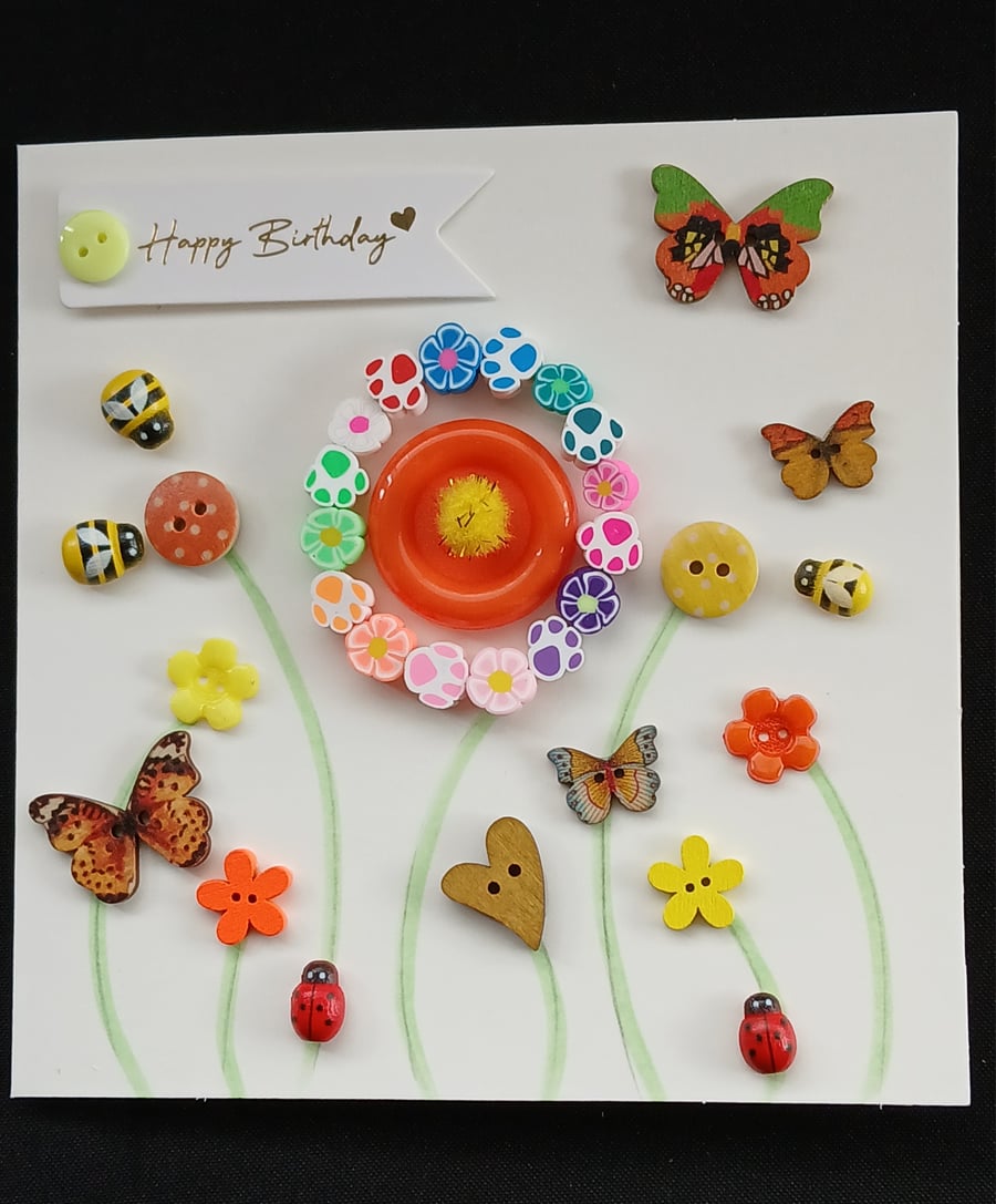 Handmade bracelet birthday card 