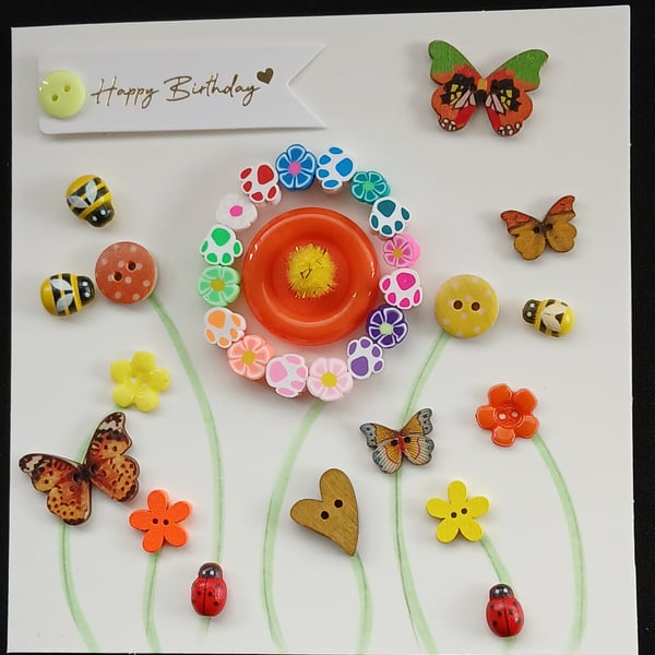 Handmade bracelet birthday card 