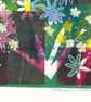 Emerald Garden Monoprint with acrylic - original artwork - Image 3