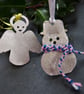 Snowman and Angel tree decorations - 2 items - Image 5
