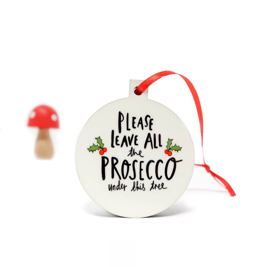 Prosecco Christmas decoration 