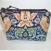 Custom Order - Strawberry Thief Pouch Travel Bag William Morris Bird Blue