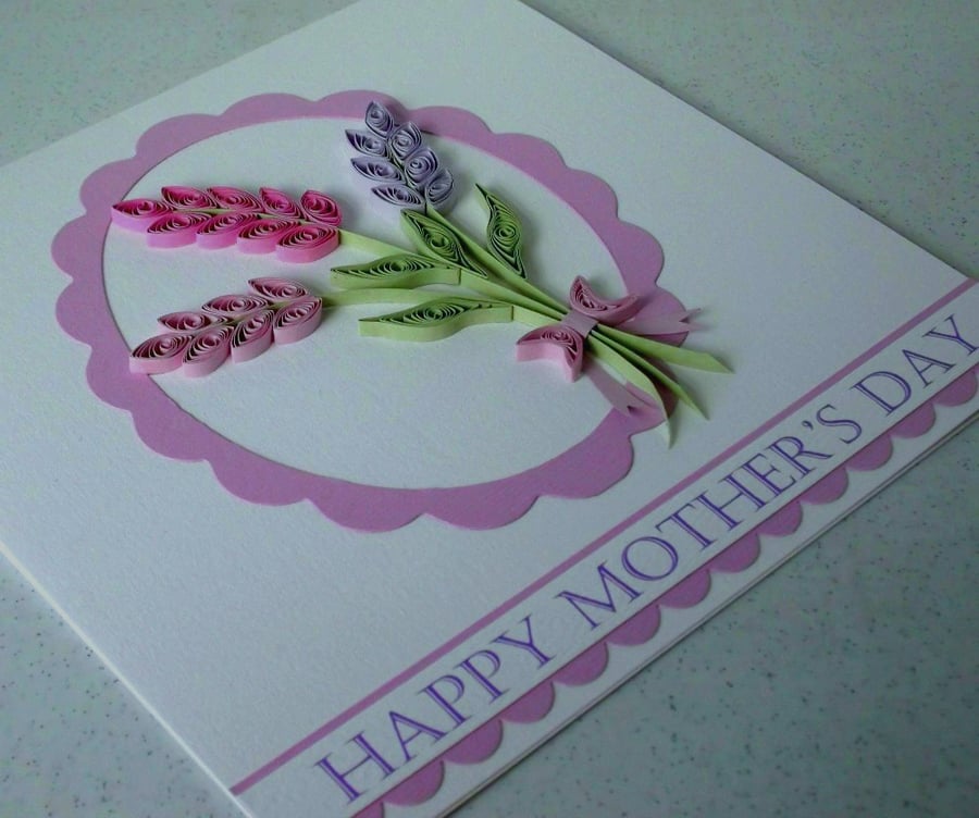 Mother's Day card - quilled