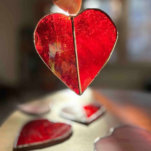 Love Bundle of Heart and Lips in stained glass