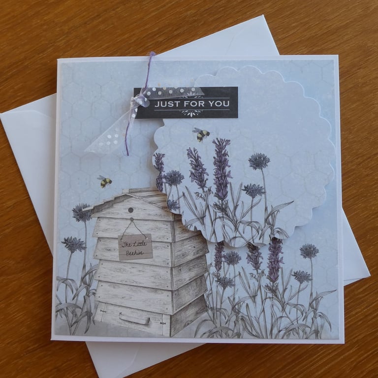Lavender and Bees Birthday Card - Birthday Wishes