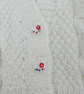 Hand Knitted Baby Cardigan White Newborn Sweater 0 to 3 Months Baby Gift - Image 7
