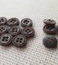 11 16" 18mm 28L Brown wood EFFECT Buttons - Image 3