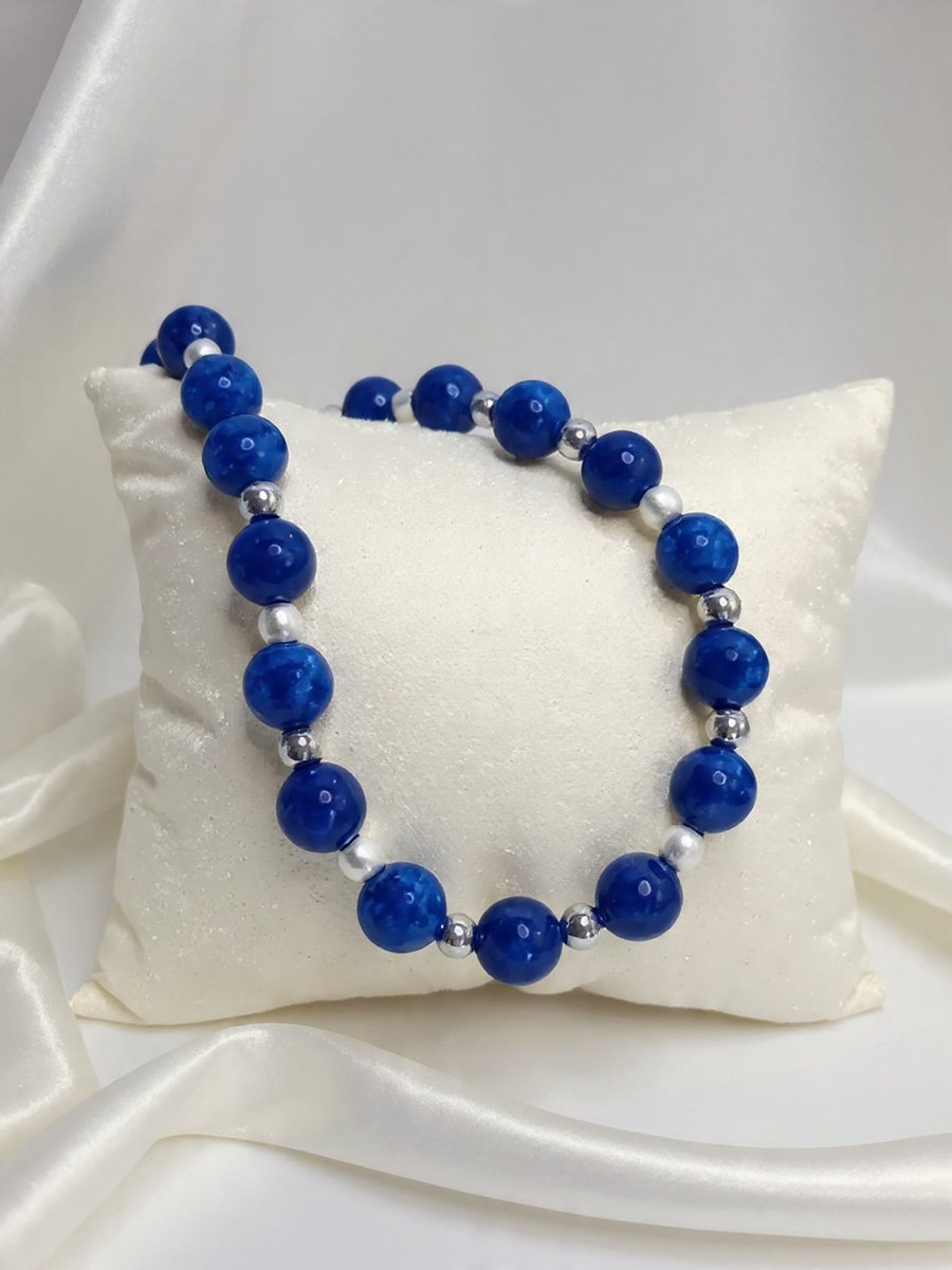 Lapis Lazuli & Silver Hematite