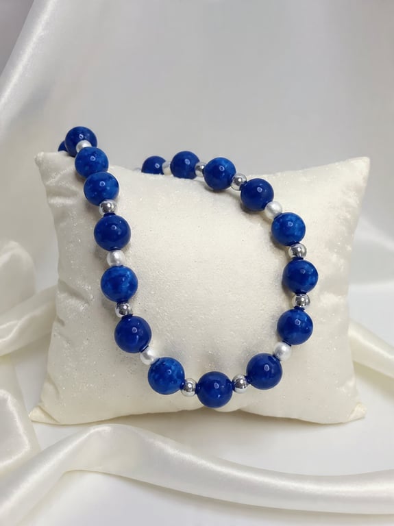 Lapis Lazuli & Silver Hematite