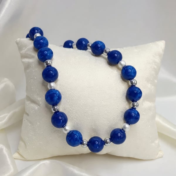 Lapis Lazuli & Silver Hematite