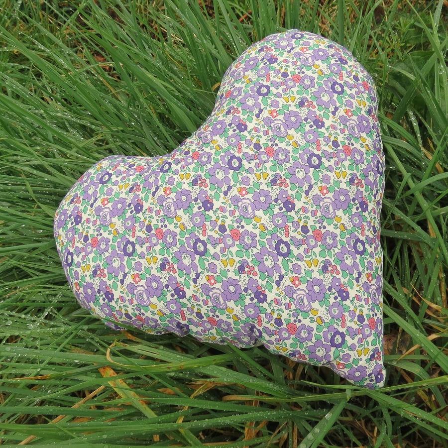 Breast Cancer Pillow.  Heart shaped cushion.  Masectomy Pillow.  Liberty Lawn.