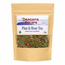 Pine Needle & Rose Tea - Hand-Foraged in Wales' Misty Mountains - 20g