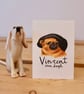 Vincent van Dogh - Pug - Postcard - A6 Print