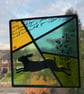 Stained Glass Screen Printed Hare Panel - Image 2