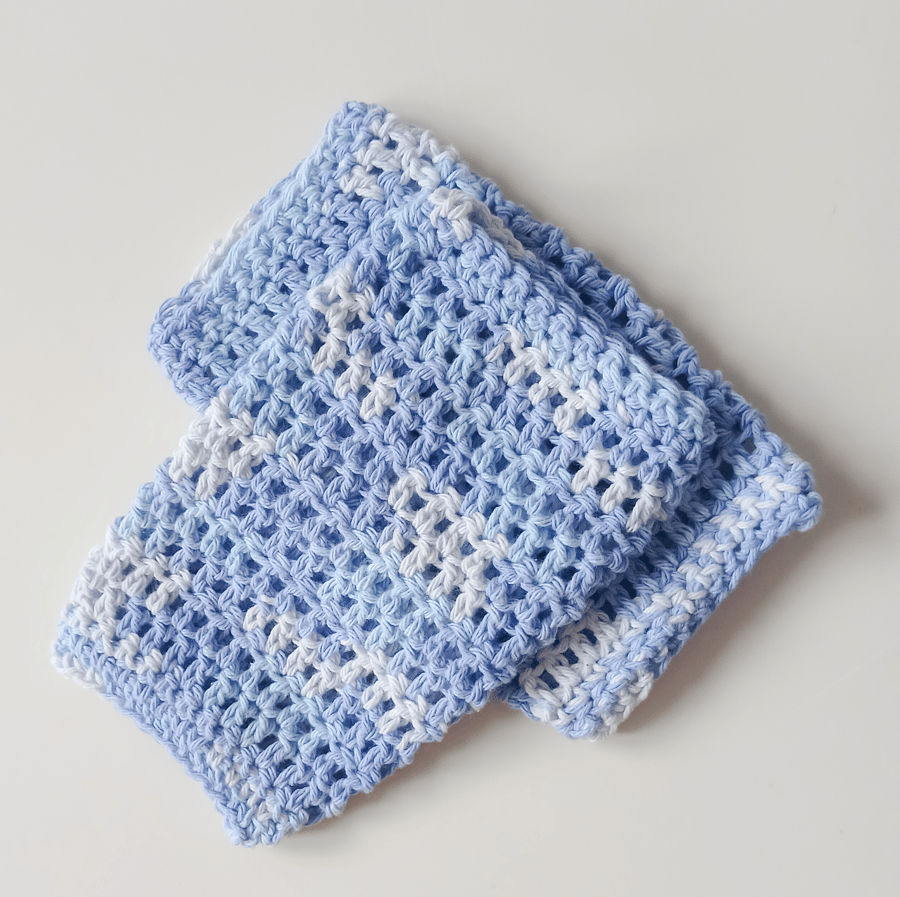 CROCHET Ladies Denim Ombre Wrist Warmers