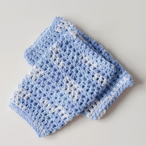 CROCHET Ladies Denim Ombre Wrist Warmers