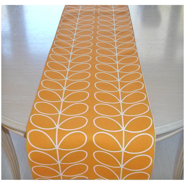 Orange Table Runner 120cm 1970s 4ft Retro Orange 48"