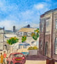 Royal William Yard  Plymouth Original Ink and Watercolour Painting Mounted - Image 4