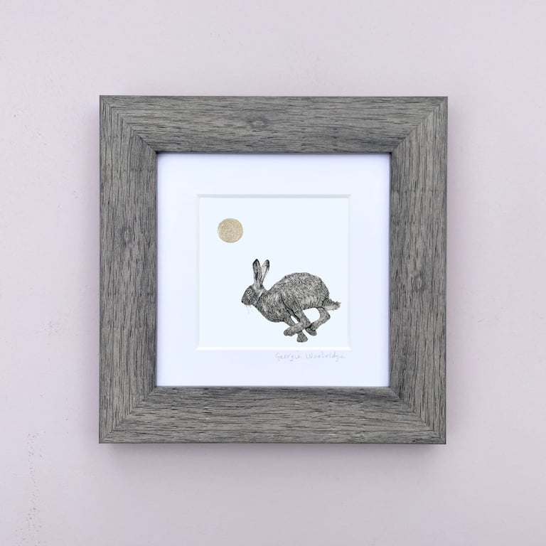 'Moon Chaser' 5" x 5" Framed Print