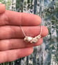 Silver birch bark scroll pendant - textured recycled silver - Image 4