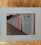 Beach huts, Lyme Regis. Mounted colour photograph, 10" x 12" - Image 1