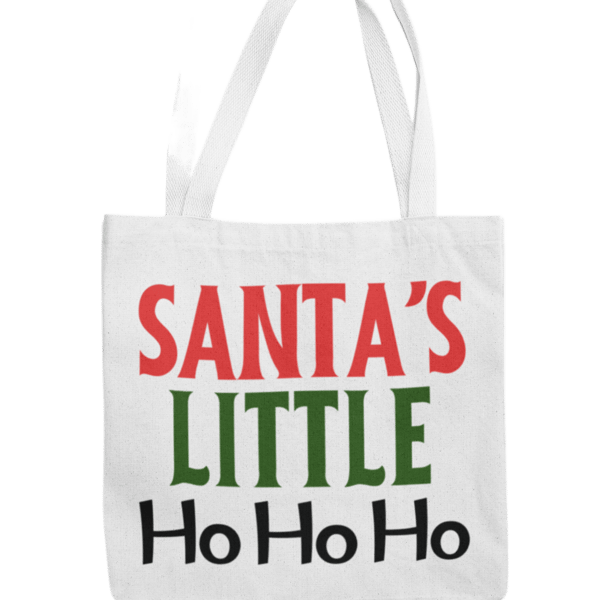Funny Christmas Tote Bag Santas Little Ho Ho Ho