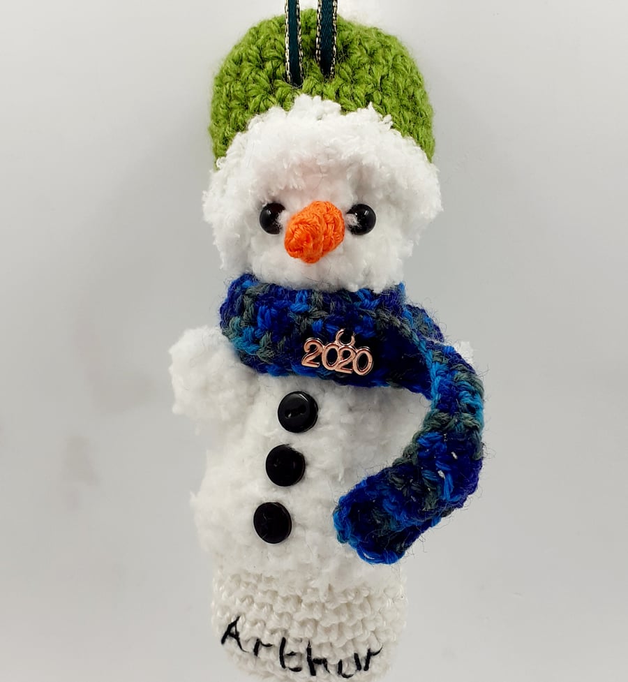 Commission Order for Liz. Snowman Tree Decorations 