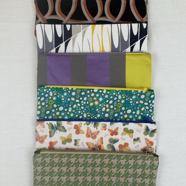 Zipped Holder, Accessories Bag, Cosmetics Pouch, Fabric Pencil Case, Fully Lined