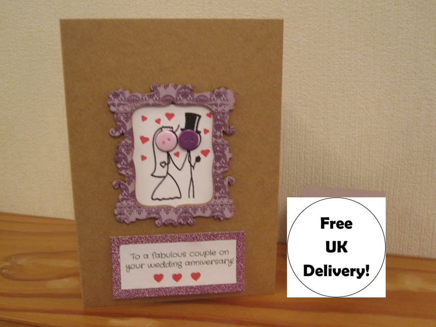 Loving Couples Anniversary Wedding Engagement Personalised Card