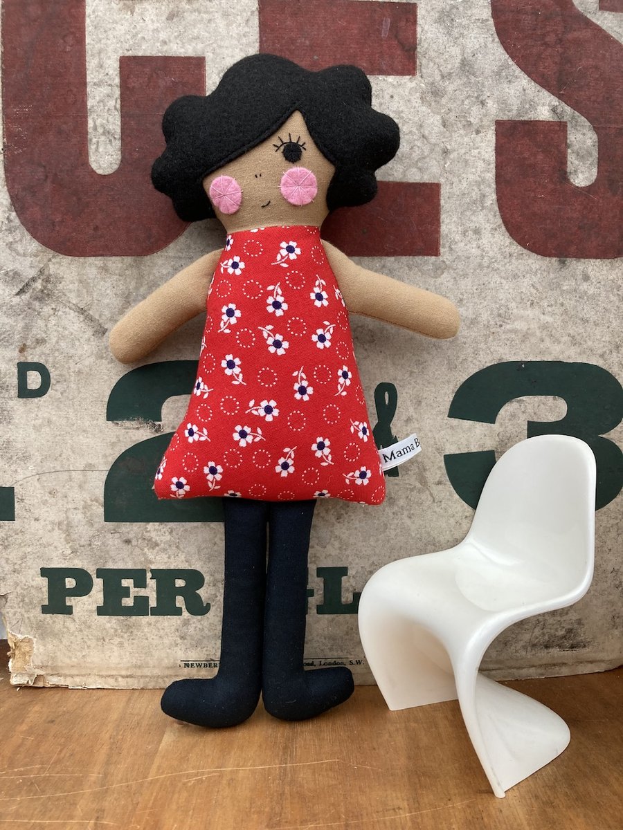  DeeDee the Handmade Vintage Fabric Cloth Doll 
