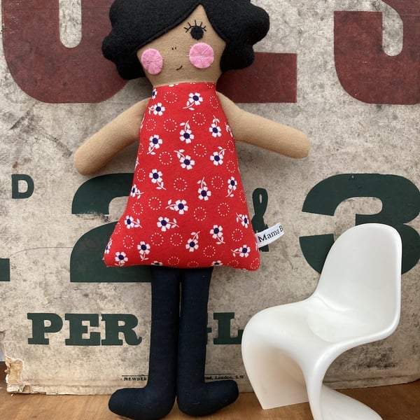  DeeDee the Handmade Vintage Fabric Cloth Doll 