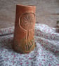 ceramic coffee vase peach gold dandelion